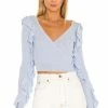 Spring 2021 Tops Ruffle Wrap Cardi
