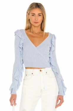 Spring 2021 Tops Ruffle Wrap Cardi