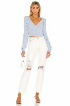 Spring 2021 Tops Ruffle Wrap Cardi